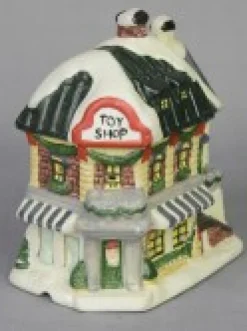 Sale Christmas Warehouse Large Christmas Village Scene With Church, Shops & Figurines - 17 Piece