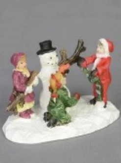 Sale Christmas Warehouse Large Christmas Village Scene With Church, Shops & Figurines - 17 Piece