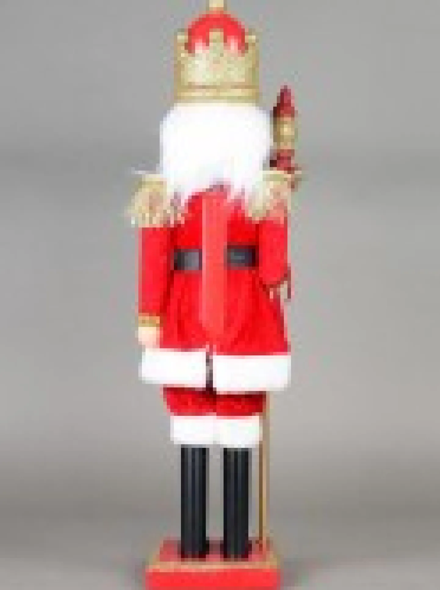 New Christmas Warehouse Large Classic Christmas Nutcracker With Finial Staff Decorative Ornament - 59Cm
