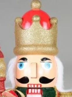 New Christmas Warehouse Large Classic Christmas Nutcracker With Finial Staff Decorative Ornament - 59Cm