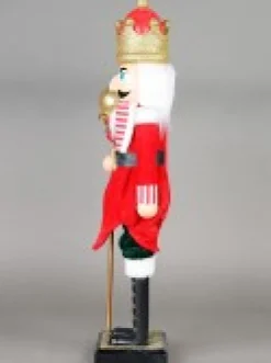 Clearance Christmas Warehouse Large Classic Christmas Nutcracker With Ball Staff Decorative Ornament - 59Cm