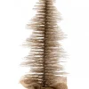 Sale Christmas Warehouse Large Glittered Champagne Spiral Pine Needle Christmas Table Top Tree - 30Cm
