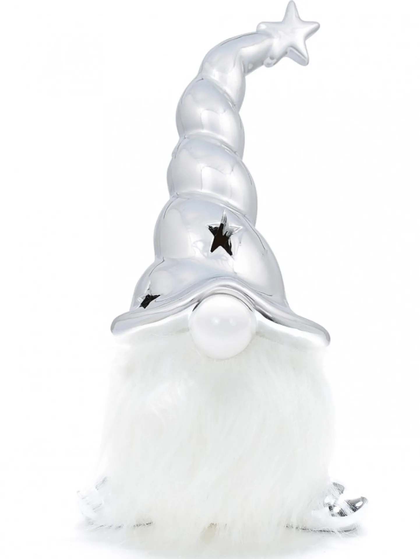 Best Sale Christmas Warehouse Large Nisse Santa With Glorious Beard Ceramic Christmas Ornament - 21Cm