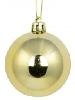 Sale Christmas Warehouse Light Gold Metallic & Gold Glitter, Matte & Metallic Baubles - 12 X 60Mm