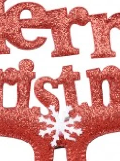 Cheap Christmas Warehouse Merry Christmas Fun Novelty Red Glitter Glasses - One Size Fits Most