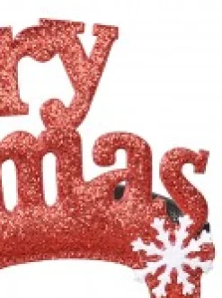 Cheap Christmas Warehouse Merry Christmas Fun Novelty Red Glitter Glasses - One Size Fits Most