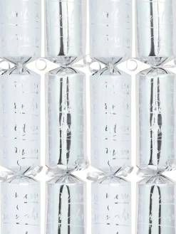 Online Christmas Warehouse Merry Christmas Gloss White & Shiny Silver Cursive Text Bon Bons - 50 X 30Cm