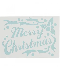 New Christmas Warehouse Merry Christmas Reusable Spray Snow Stencil Christmas Decoration - 50Cm