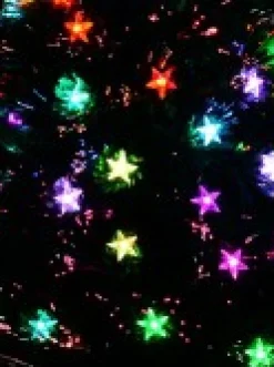 Hot Christmas Warehouse Multi Colour Fibre Optic Christmas Tree With 85 Tips & Led Stars - 90Cm