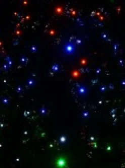 Hot Christmas Warehouse Multi Colour Led & Fibre Optic Christmas Tree With 200 Tips & Bulbs - 1.8M