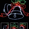 Store Christmas Warehouse Multi Colour Led Christmas Bells & Mistletoe Rope Light Silhouette - 83Cm