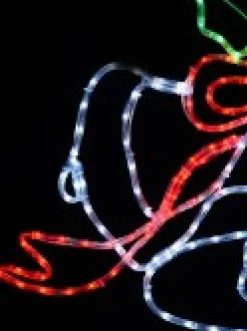 Store Christmas Warehouse Multi Colour Led Christmas Bells & Mistletoe Rope Light Silhouette - 83Cm
