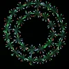 Best Christmas Warehouse Multi Colour Led Twinkle Wreath With Starburst Branches Light Display - 61Cm