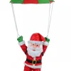 Best Christmas Warehouse Padded Parachuting Santa With Backpack Outdoor Hanging Decoration - 1.2M