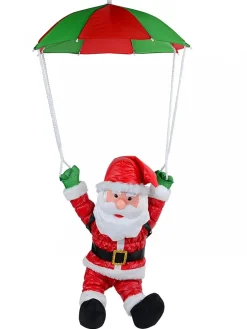 Best Christmas Warehouse Padded Parachuting Santa With Backpack Outdoor Hanging Decoration - 1.2M