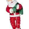 Cheap Christmas Warehouse Padded Santa Climbing Rope With Sack Outdoor Hanging Decoration - 1.2M