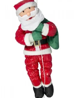 Cheap Christmas Warehouse Padded Santa Climbing Rope With Sack Outdoor Hanging Decoration - 1.2M