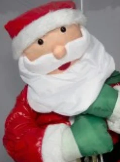Cheap Christmas Warehouse Padded Santa Climbing Rope With Sack Outdoor Hanging Decoration - 1.2M