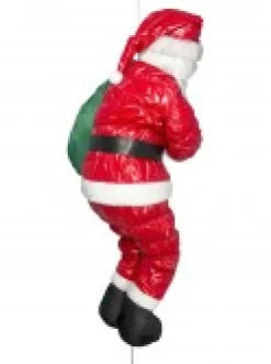 Cheap Christmas Warehouse Padded Santa Climbing Rope With Sack Outdoor Hanging Decoration - 1.2M