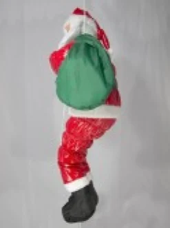 Cheap Christmas Warehouse Padded Santa Climbing Rope With Sack Outdoor Hanging Decoration - 1.2M
