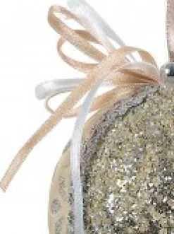 Online Christmas Warehouse Panel Pattern Decorated Bauble Christmas Tree Hanging Decoration - 80Mm