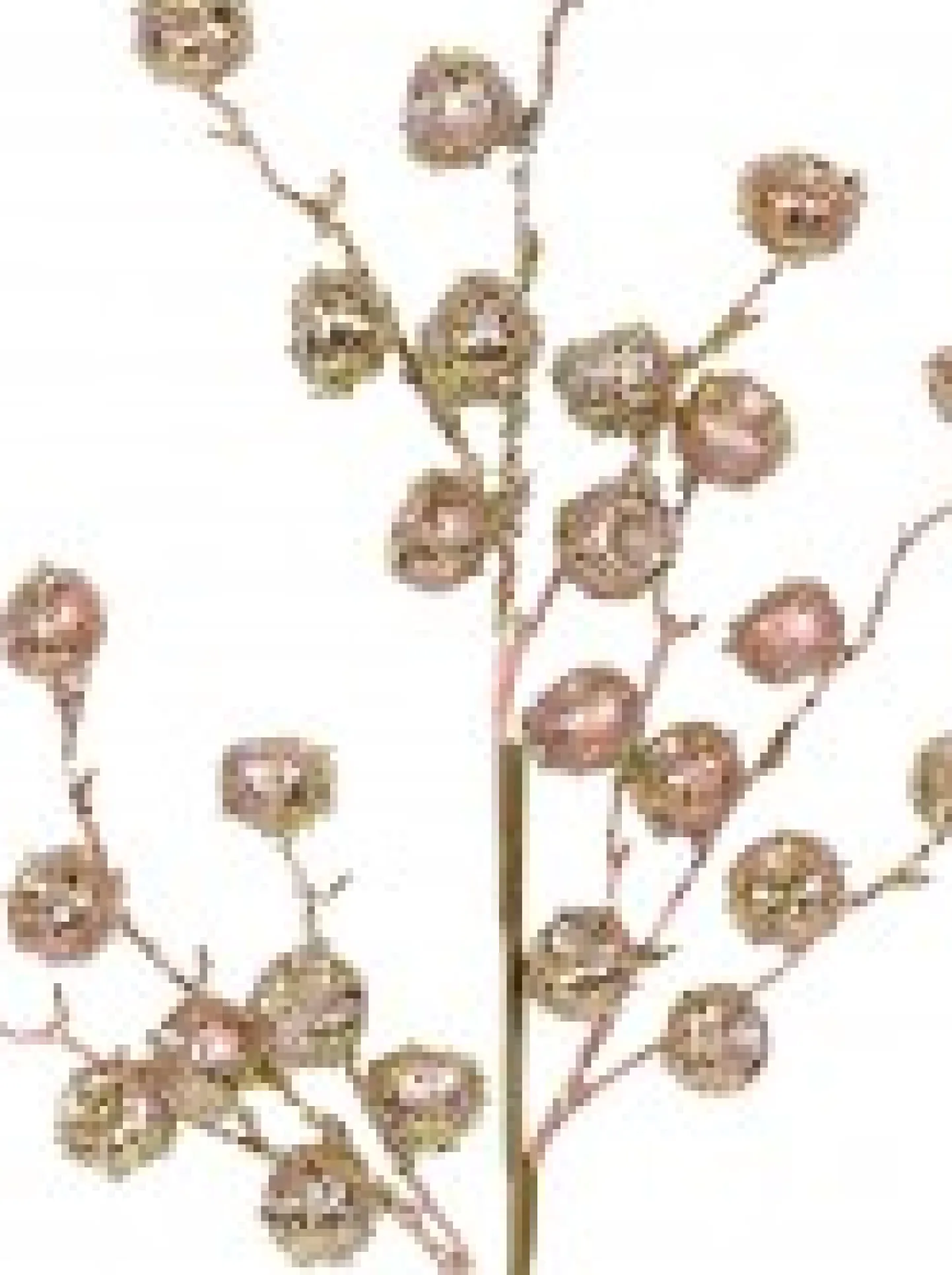 Store Christmas Warehouse Pink Glitter Large Berries Decorative Christmas Spray Stem - 51Cm
