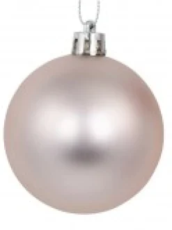 Hot Christmas Warehouse Pink Glittered, Matte & Metallic Christmas Bauble Decorations - 12 X 60Mm
