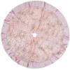 Cheap Christmas Warehouse Pink With Gold Sequin Starburst Pattern Christmas Tree Skirt - 1.2M