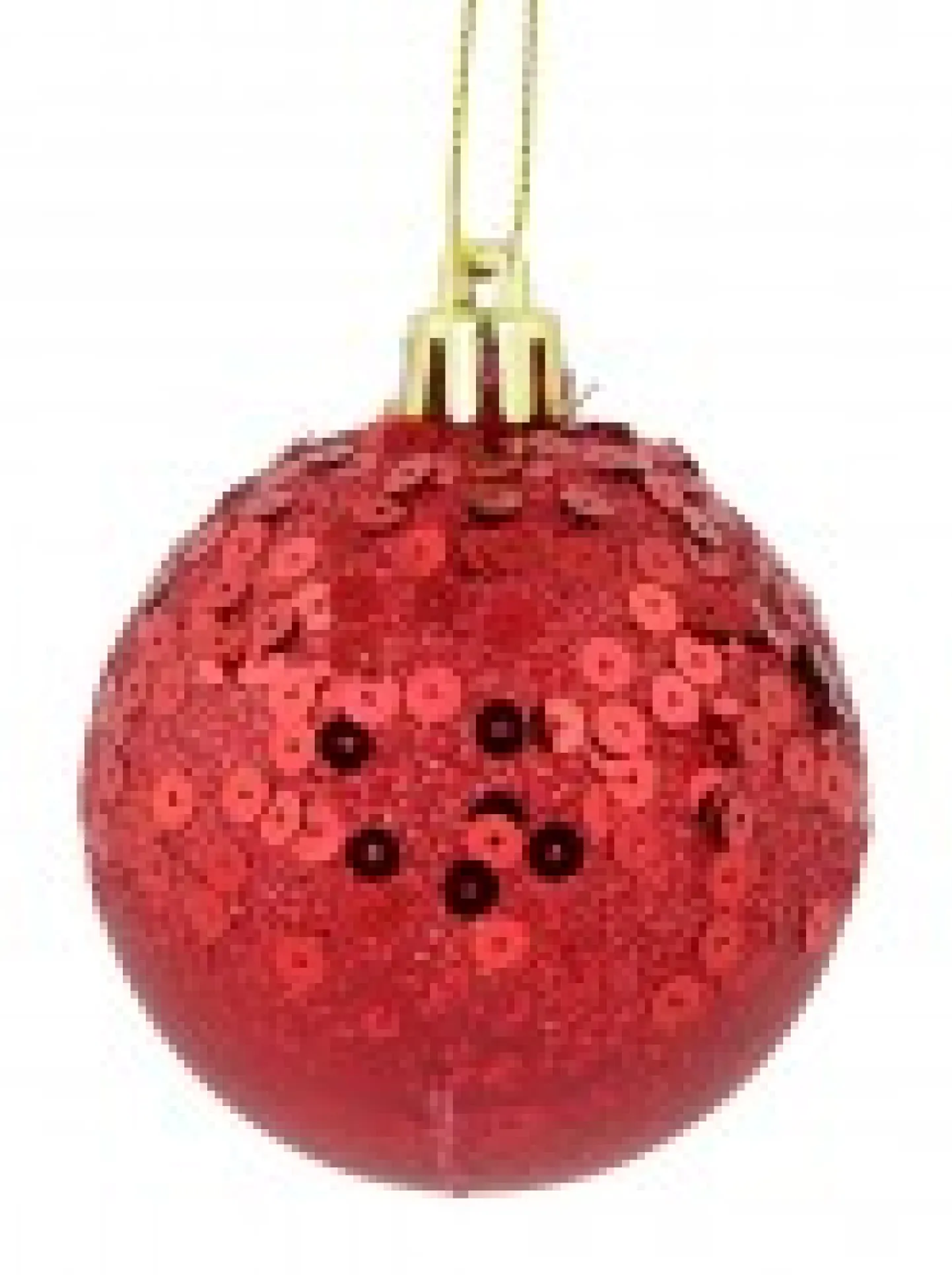 Fashion Christmas Warehouse Red & Gold Crackle Effect Christmas Baubles With Sequins Design - 6 X 60Mm