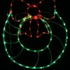 Cheap Christmas Warehouse Red & Green Led Wreath With Bow Noodle Rope Light Silhouette - 50Cm