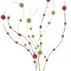 Sale Christmas Warehouse Red & Green Pussy Willow Look Christmas Branch Stem - 1M