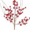 Best Christmas Warehouse Red Berry & Branches With Frost Look Decorative Christmas Spray Stem - 68Cm