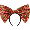 Sale Christmas Warehouse Red Christmas Bow Headband With Three Colour Sequins - One Size Fits Most