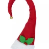 Best Christmas Warehouse Red 3D Santa Hat With Holly & Fur Brim Christmas Tree Top Decoration - 40Cm
