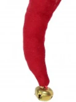 Best Christmas Warehouse Red 3D Santa Hat With Holly & Fur Brim Christmas Tree Top Decoration - 40Cm