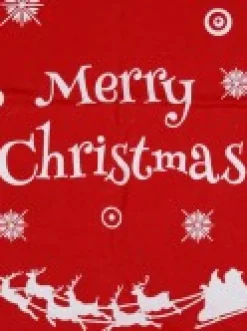 Best Sale Christmas Warehouse Red Felt Merry Christmas & Sleigh Silhouette Gift Santa Sack - 88Cm