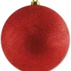 Best Christmas Warehouse Red Glittered Large Display Bauble Christmas Decoration - 20Cm