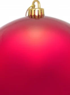 Sale Christmas Warehouse Red Metallic Large Display Bauble Christmas Decoration - 20Cm