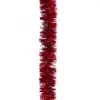 Online Christmas Warehouse Red Metallic 6Ply Classic Christmas Tinsel Garland - 50Mm X 5M