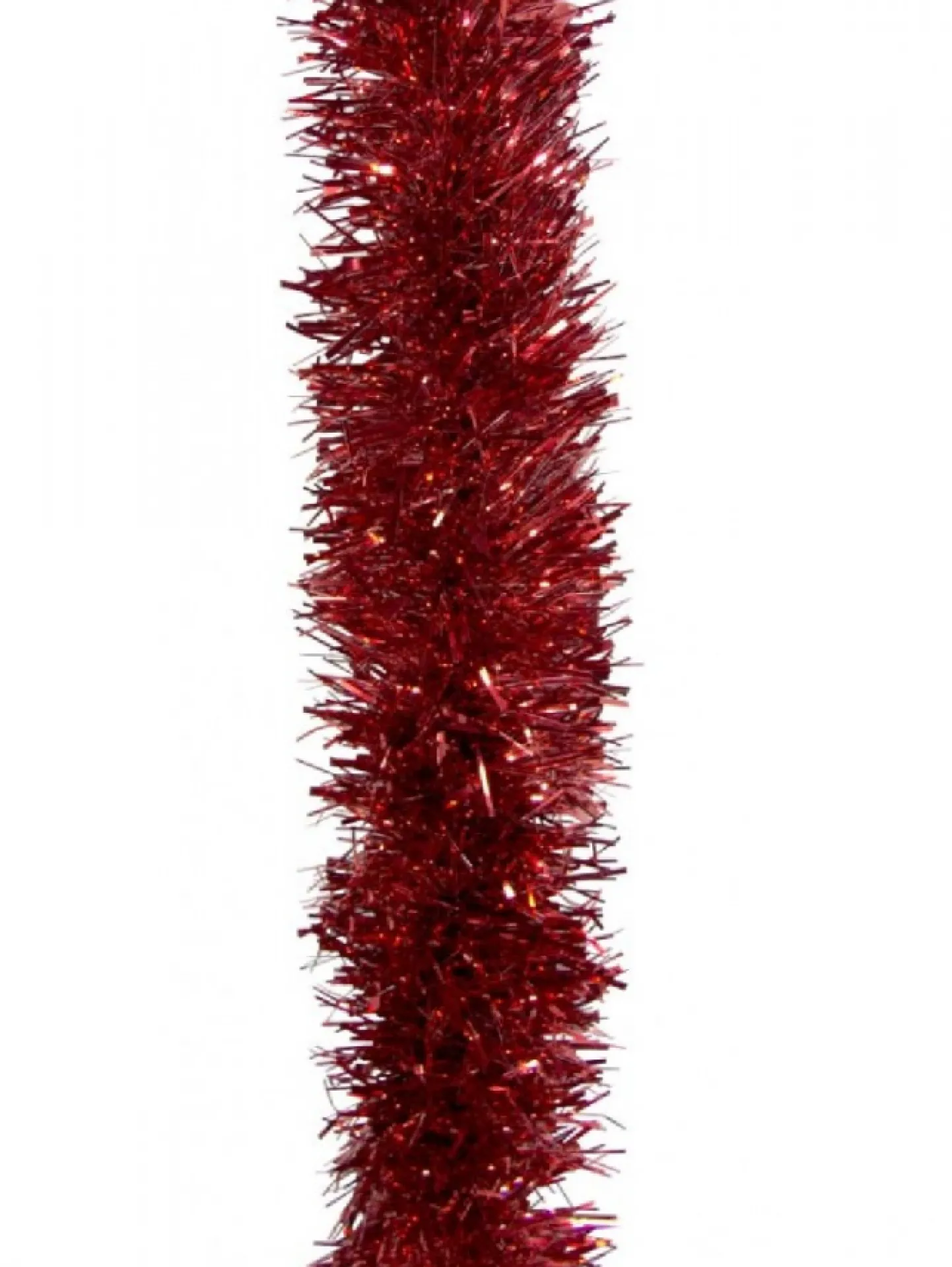 Best Christmas Warehouse Red Metallic 8Ply Classic Christmas Tinsel Garland - 10Cm X 5M