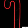 Outlet Christmas Warehouse Red Neon Flex Candy Cane Solar Powered Christmas Path Light - 36Cm