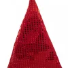 Cheap Christmas Warehouse Red Sequins On Red Traditional Christmas Santa Hat - One Size Fits Most