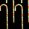 Cheap Christmas Warehouse Red, White & Green Stripe Candy Cane Garden Christmas Path Lights - 4 X 60Cm