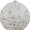Best Christmas Warehouse Rose Gold & Silver Sequins Bauble Christmas Tree Hanging Decoration - 10Cm