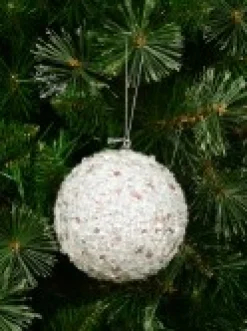Best Christmas Warehouse Rose Gold & Silver Sequins Bauble Christmas Tree Hanging Decoration - 10Cm