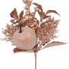 New Christmas Warehouse Rose Gold Apple, Berry & Assorted Decorations Christmas Foliage Pick - 12Cm