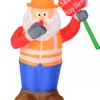 Shop Christmas Warehouse Santa Traffic Controller Illuminated Christmas Inflatable Display - 1.8M