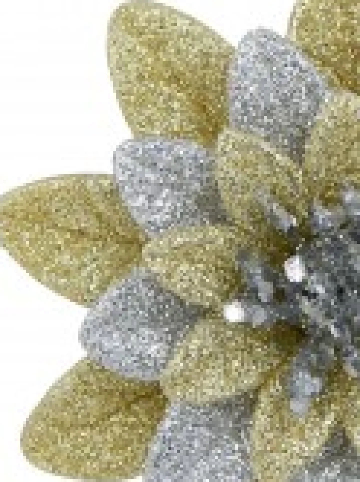 Hot Christmas Warehouse Silver & Gold Glittered Lotus Flower Christmas Tree Hanging Decoration - 11Cm