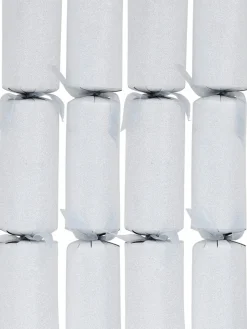 Fashion Christmas Warehouse Silver Glitter Pattern Design Christmas Cracker Bon Bons - 6 X 34Cm