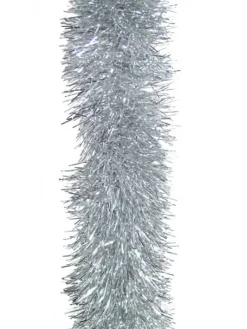 Cheap Christmas Warehouse Silver Metallic 8Ply Classic Christmas Tinsel Garland - 15Cm X 5M